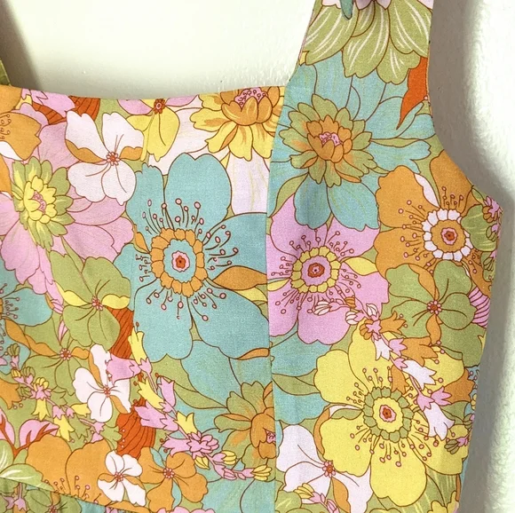 Sold on M! Show Me Your Mumu Claire Midi Dress ~ Groovy Blooms - Picture 5 of 12